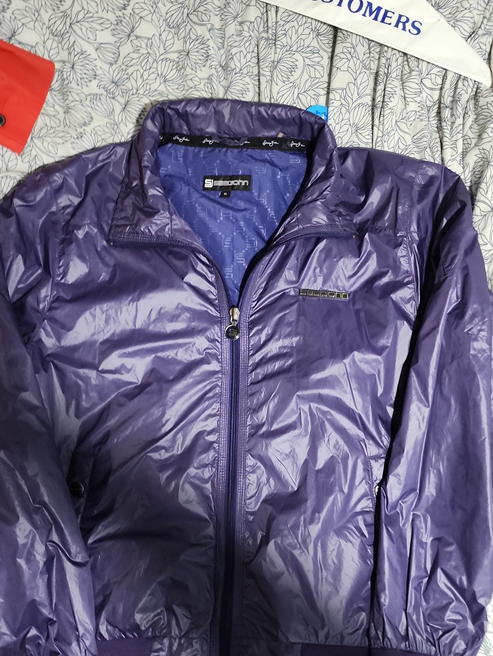 Sean John Lightweight Purple Windbreaker Jacket